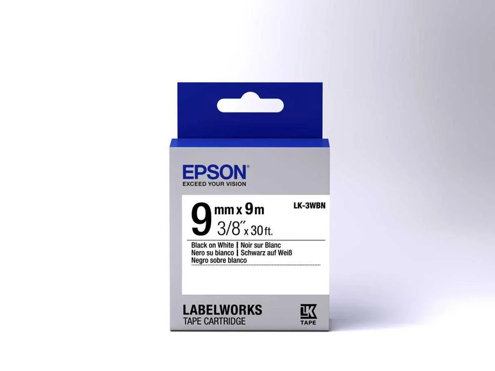 Tape - Lk-3wbn Std Blk-/Wht 9/9supl