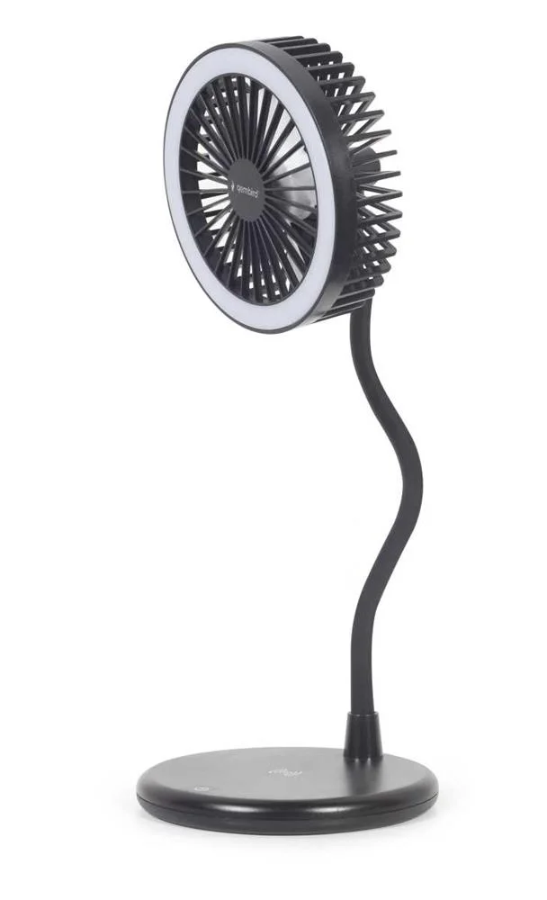 Ventilador de Mesa Gembird Wpc10-Ledfan-01 Preto 