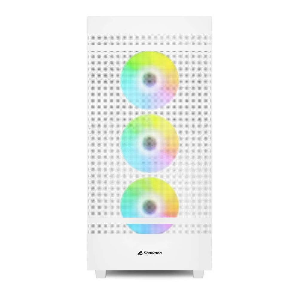 Sharkoon Gehäuse Rebel C50   RGB    Atx       1xglas Weiß