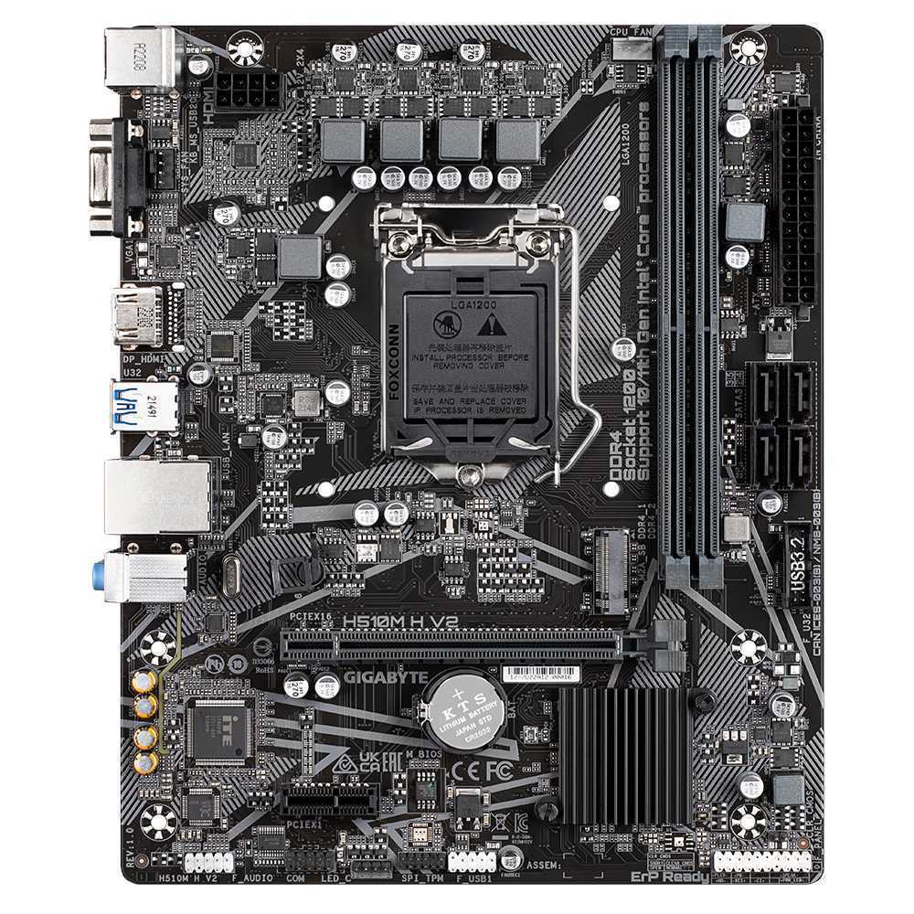 Gigabyte H510m H V2 Motherboard Intel H510 Express Lga 1200 Micro Atx