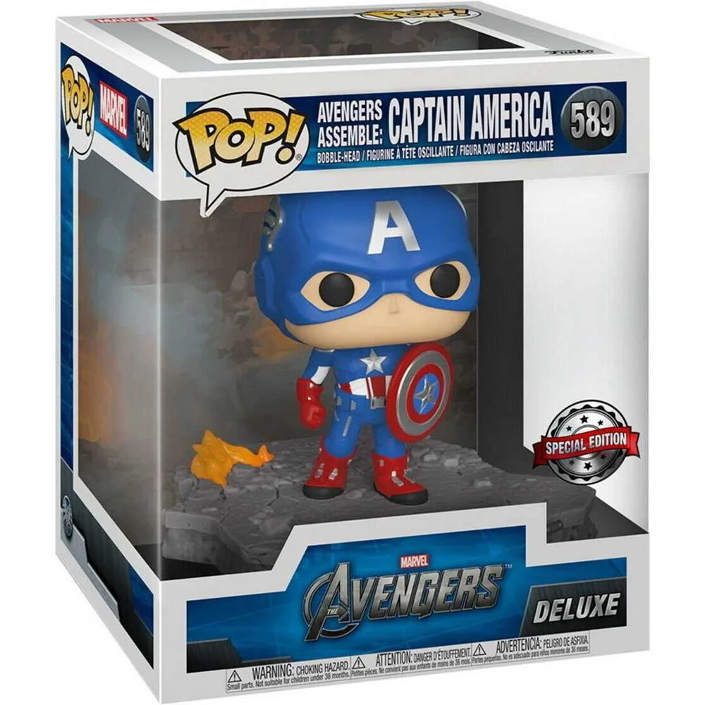 Figura Pop Marvel Avengers Captain America Assemb.