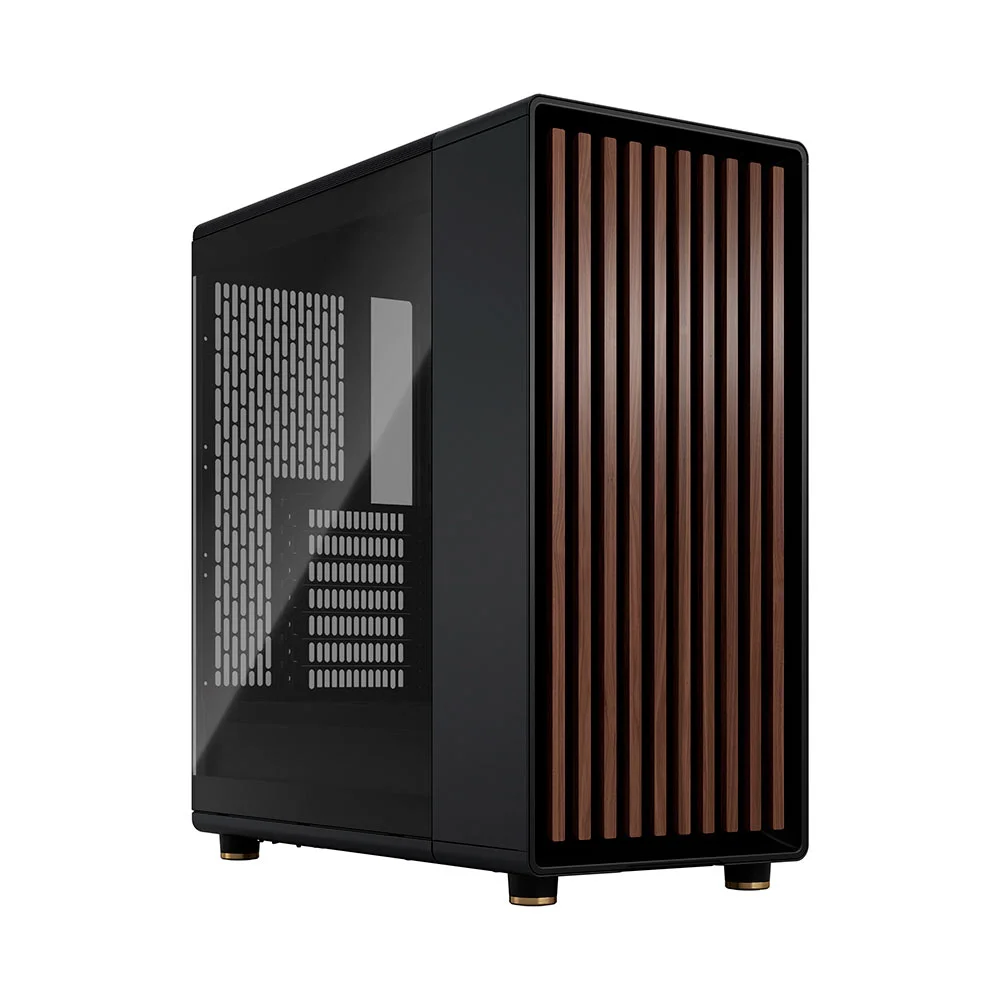 Fractal Caja North Negra Carbon Cristal Templado .