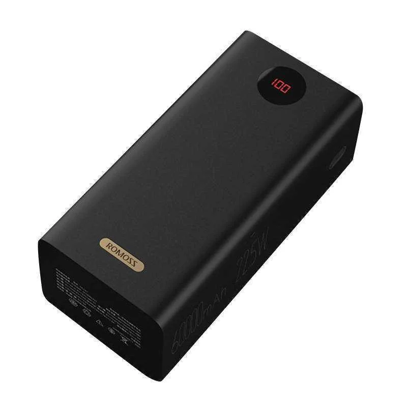 Powerbank Romoss 60000mAh QC + PD 22,5W (preto)