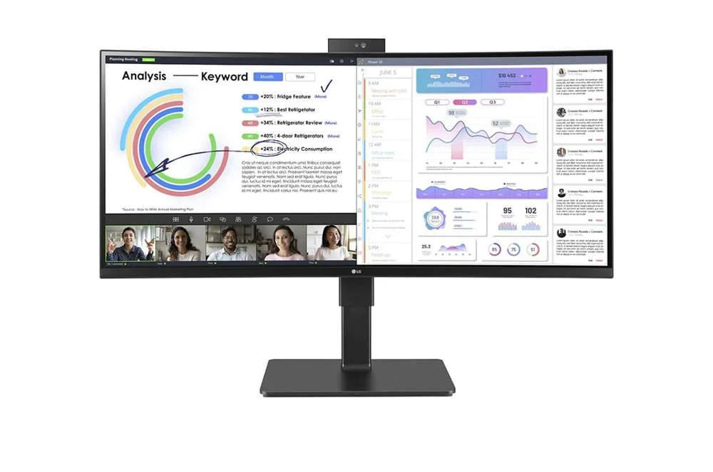 Lg 34" 34bq77qc-B Ultrawide Dp Hdmi Usb Ips 21:9 Black