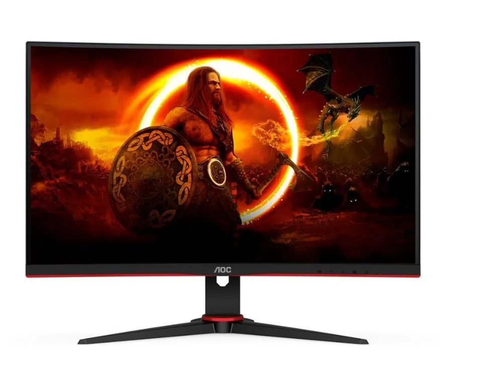Monitor Curvo Gaming Va 27" C27g2e/Bk Full Hd 240hz Freesync Premium Preto/Vermelho - Aoc