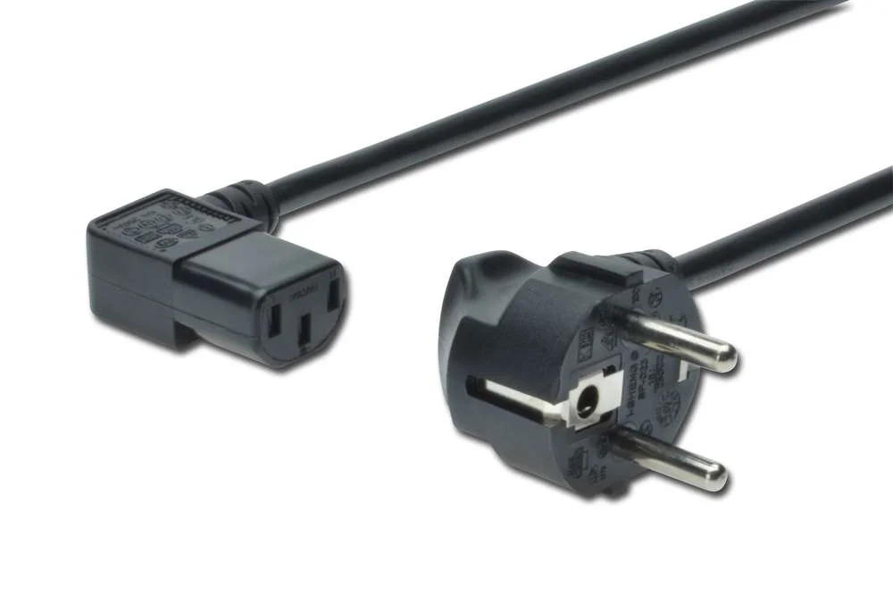 Digitus Kaltgeräteanschl Schuko 90°-> Iec C13 90° St/Bu 1.8m Polybeutel