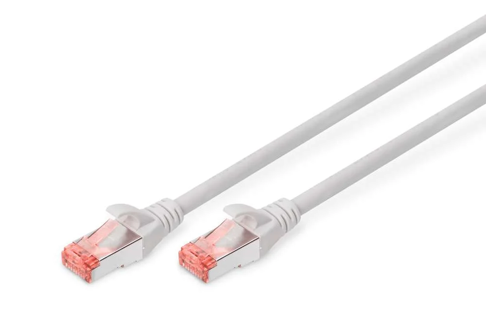 DIGITUS CAT6 S-FTP, 0.25M CABO DE REDE CINZENTO 0.