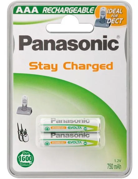 Panasonic Akku For Dect Use  -AAA Micro  1.20v  750mah  2st.