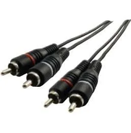 SCHWAIGER CIK5450 CABO DE &Aacute;UDIO 5 M 2 X RCA PRETO
