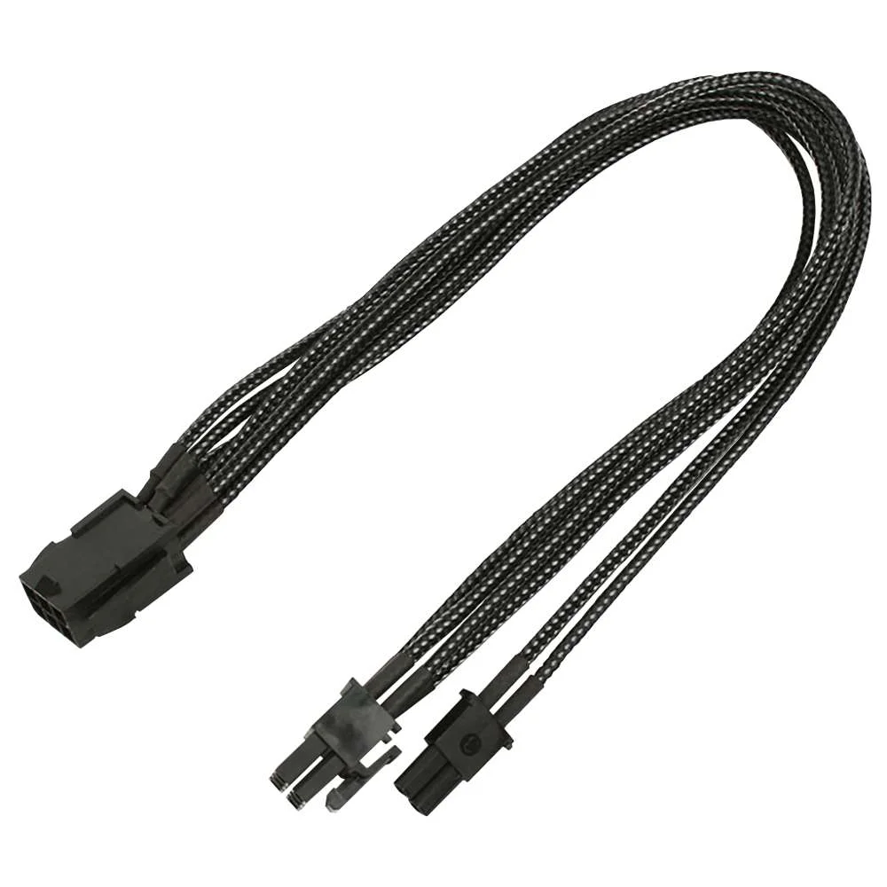 Kabel Nanoxia Pci-E 6- Auf 6+2-Pin, 30 Cm, Single, Schwarz