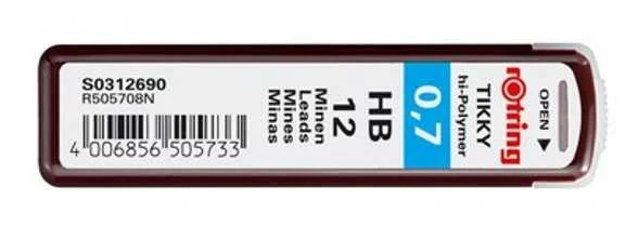 ROTRING POLYMER LEADS RECARGA DE MINAS HB