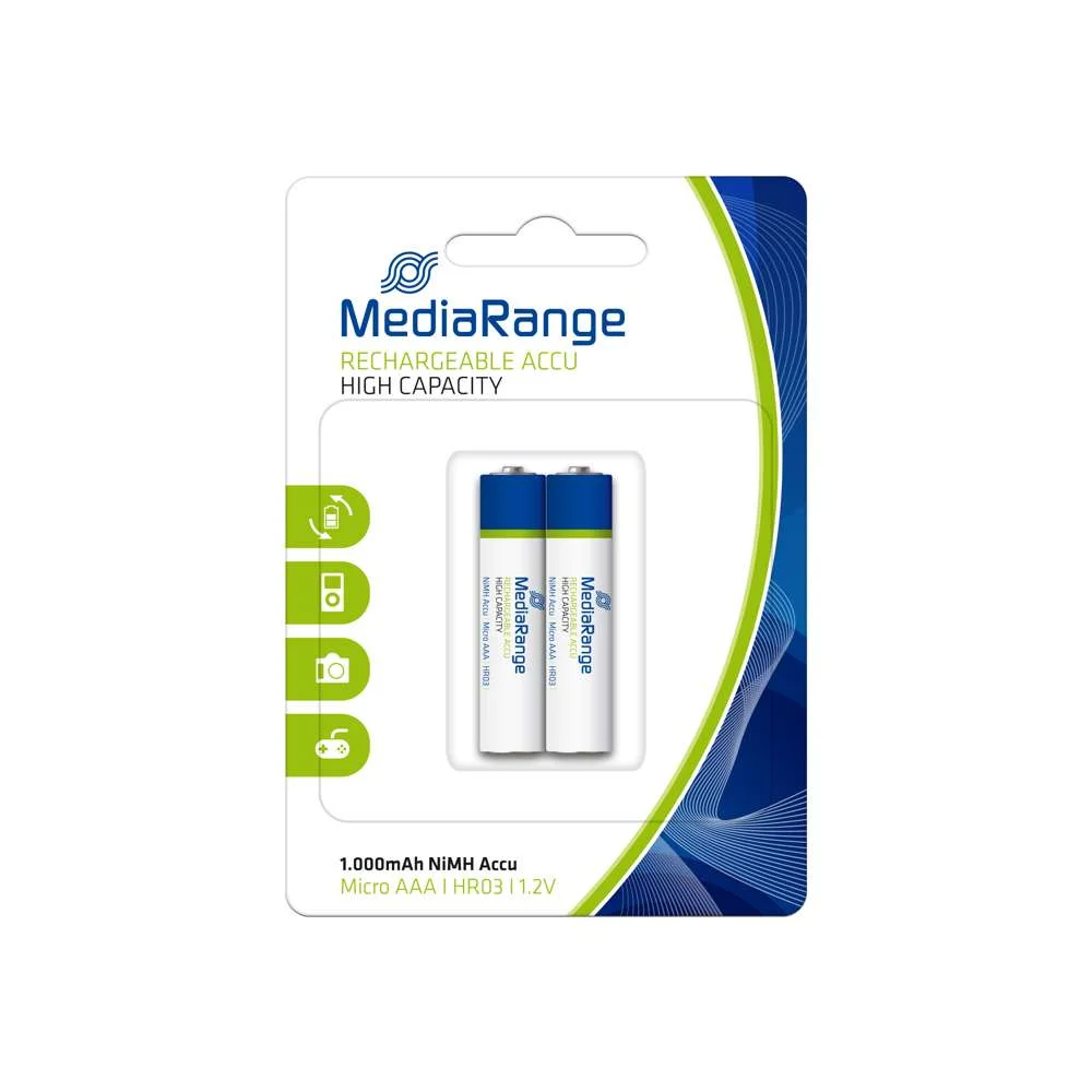 MEDIARANGE MRBAT122 PILHA BATERIA RECARREGÁVEL AA.