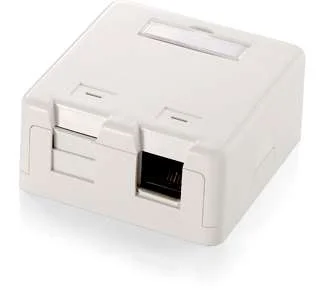 Equip Aufputzdose  2x Keystone Jack Mit Abdeckung Premium Ws