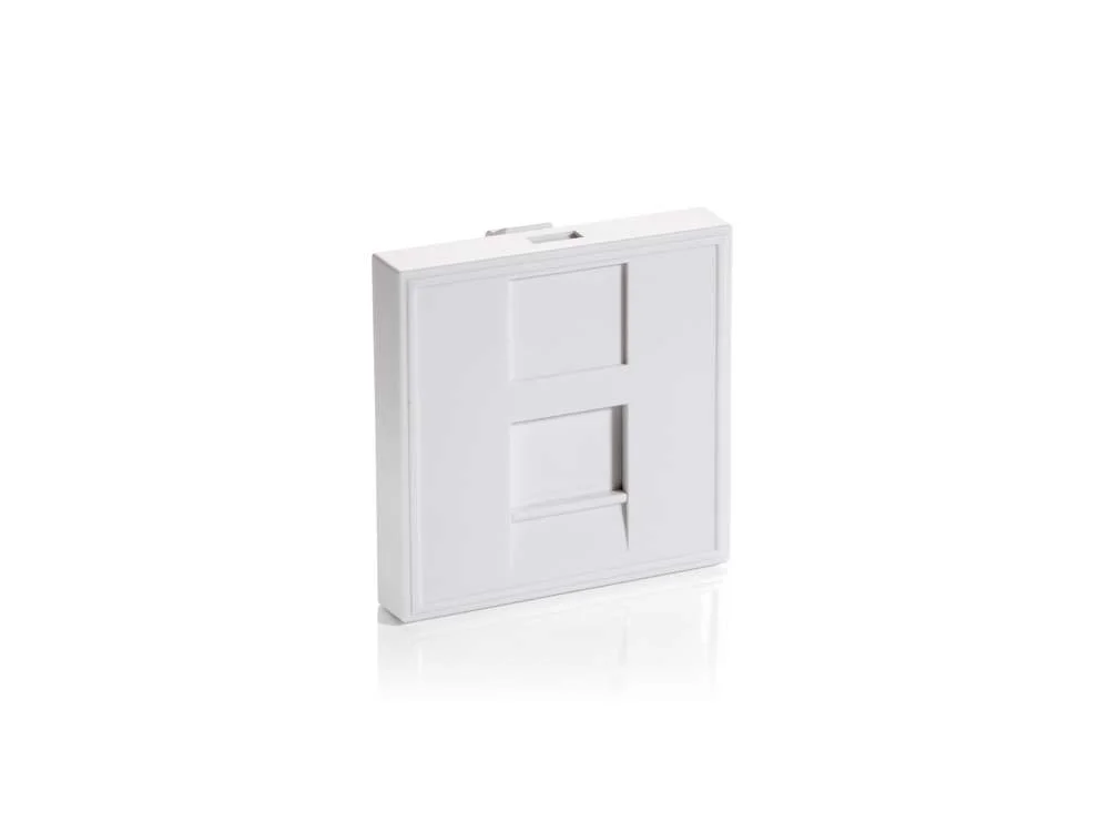 Equip Unterputzdose Einsatz French 1 Keystone  45x45 Ral9010 Polybeutel
