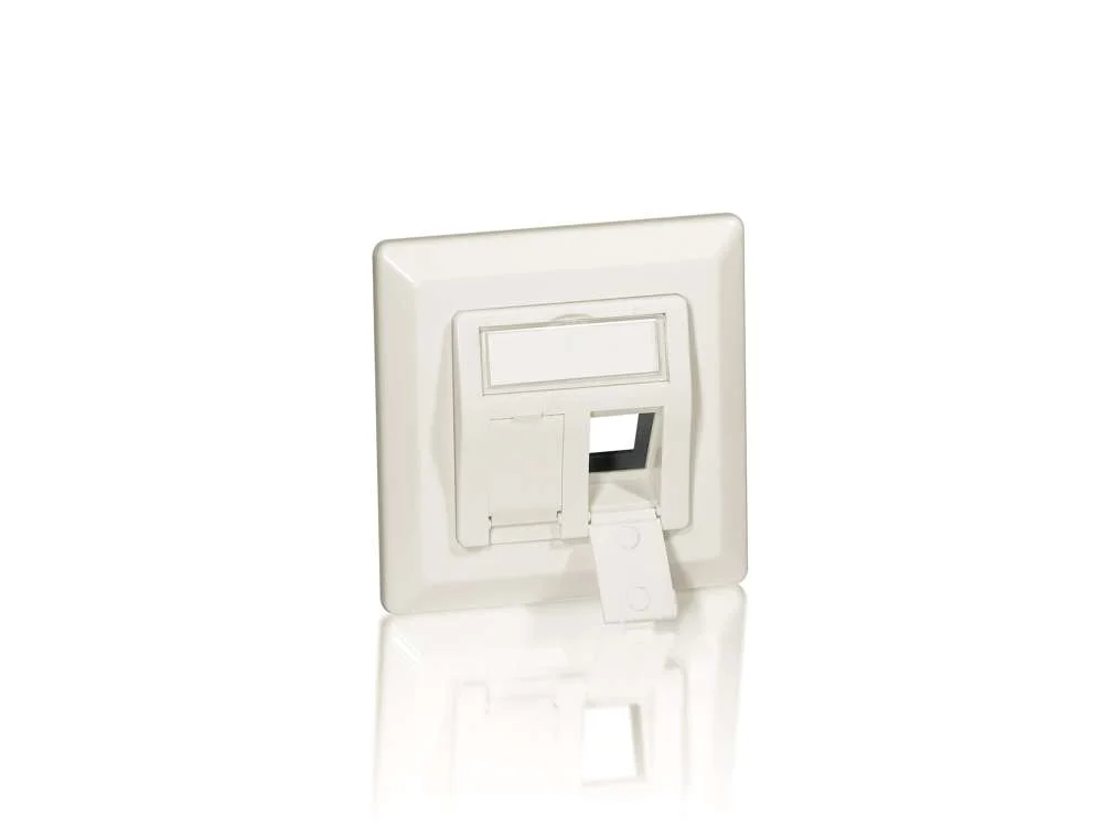 Equip Unterputzdose +Frontplatte 2 Keystone   45°   Ral 1013 Polybeutel