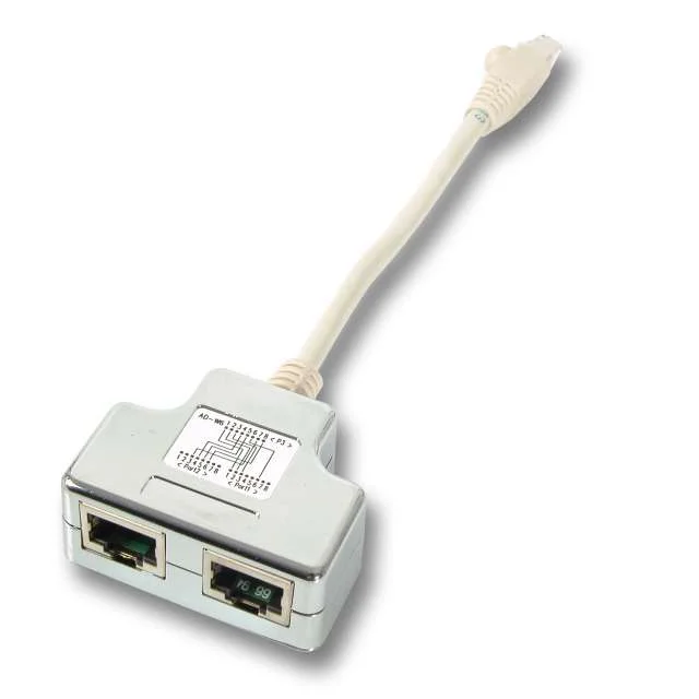 Efb T-Adapter Cat.5e 2x10/100baset F&uuml;r Cablesharing