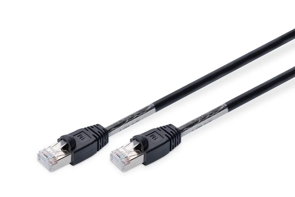 DIGITUS 1M CAT.6 S/FTP CABO DE REDE PRETO CAT6 S/.