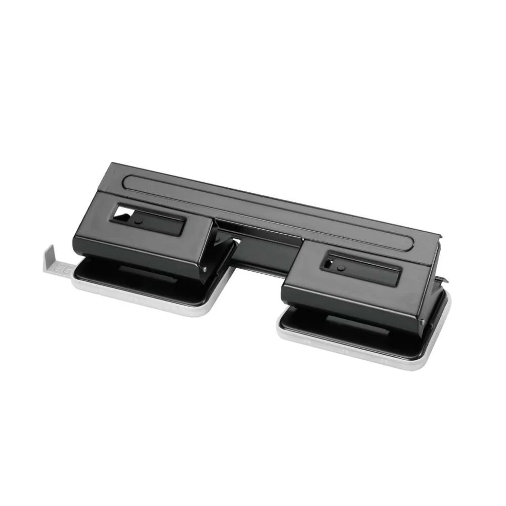 Herlitz Doppel-Locher 1,5 Schwarz Mit Anschlagschiene