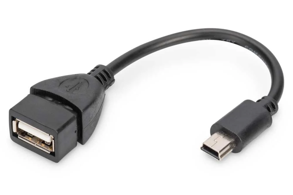 Digitus Usb 2.0 Adapter Otg, Typ Mini B - a St/Bu 0,2m