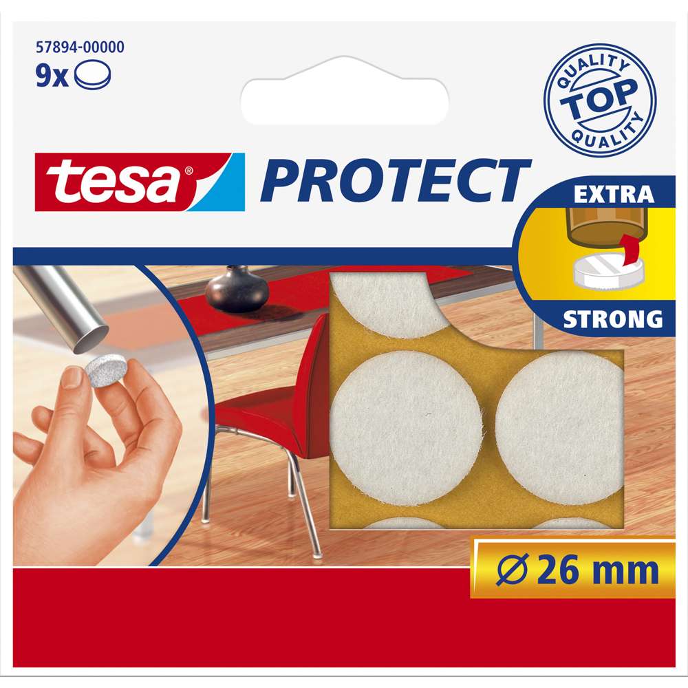 TESA PROTECT PROTETOR DE MOBÍLIA DE CHÃO 9 UNIDAD.