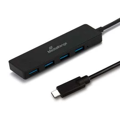 Mediarange Usb 3.0 Hub 1:4 Type-C Auf Usb Bus-Powered Sw