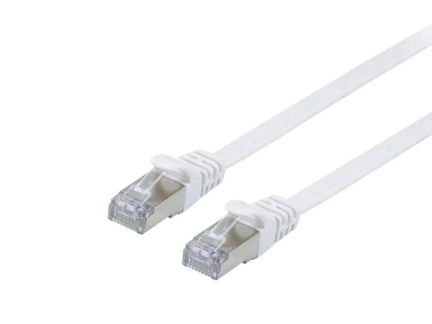 Equip Patchkabel Cat6a  U/Ftp 2xrj45  0.50m Wei&szlig;  Flach Lszh