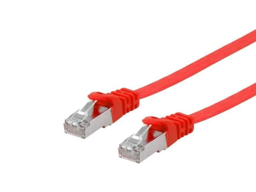 Equip Patchkabel Cat6a  U/Ftp 2xrj45  0.50m Rot   Flach Lszh