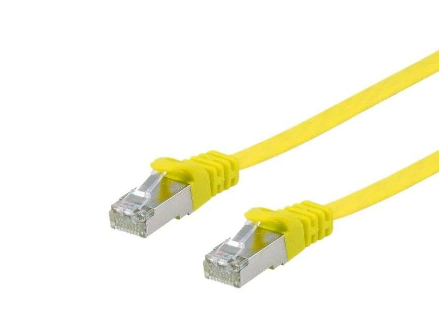 Equip Patchkabel Cat6a  U/Ftp 2xrj45  1.00m Gelb  Flach Lszh