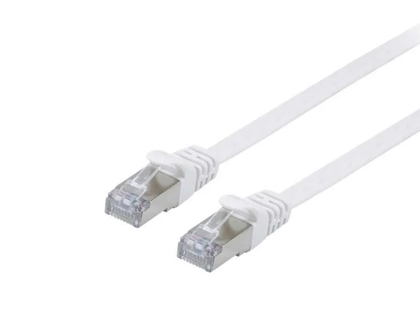 Equip Patchkabel Cat6a  U/Ftp 2xrj45 10.00m Wei&szlig;  Flach Lszh