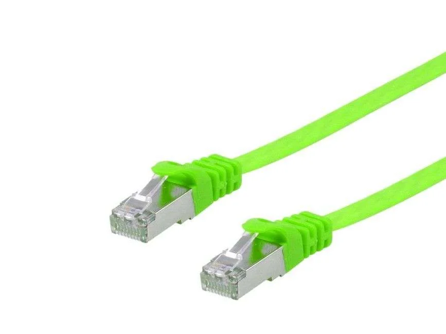 Equip Patchkabel Cat6a  U/Ftp 2xrj45 10.00m Gr&uuml;n  Flach Lszh