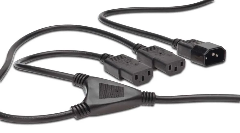 Digitus Y-Netzanschlusskabel, 1,7m, Schwarz