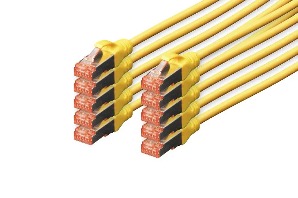 DIGITUS PROFESSIONAL CABO DE REDE AMARELO 0,5 M C.