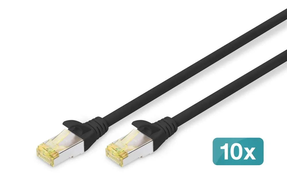 DIGITUS DK-1644-A-020-BL-10 CABO DE REDE PRETO 2 .