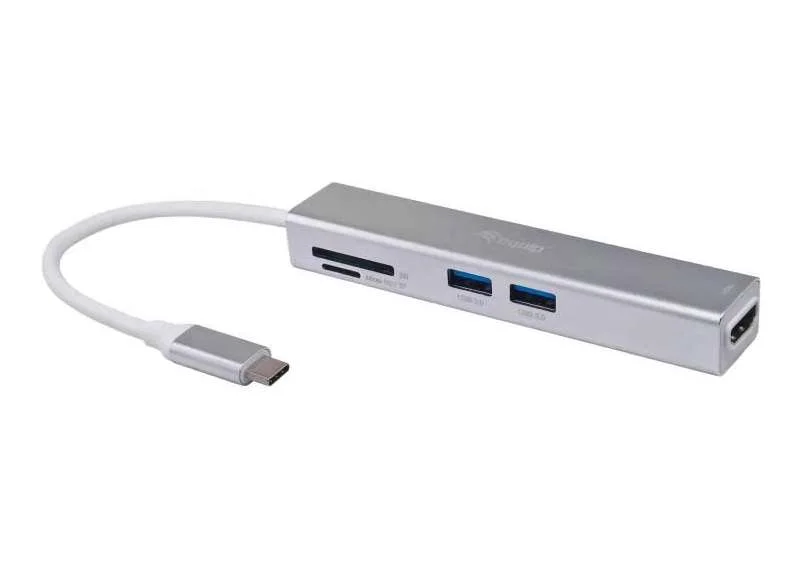 Adaptador Equip 133480 Usb-C 5-In-1 Multiport Prateado