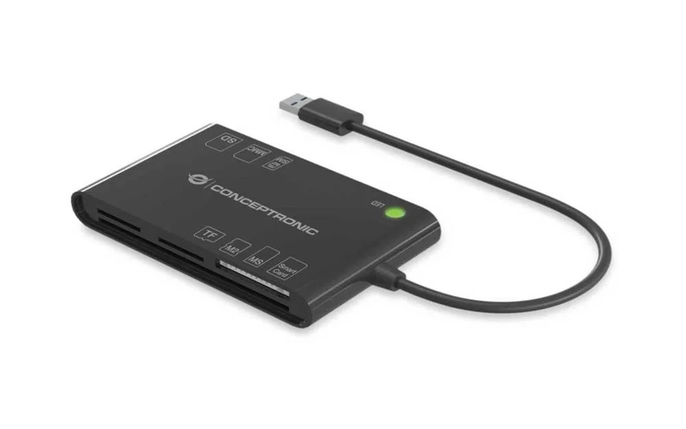 Conceptronic Smart Id Card Reader All-In-One Schwarz