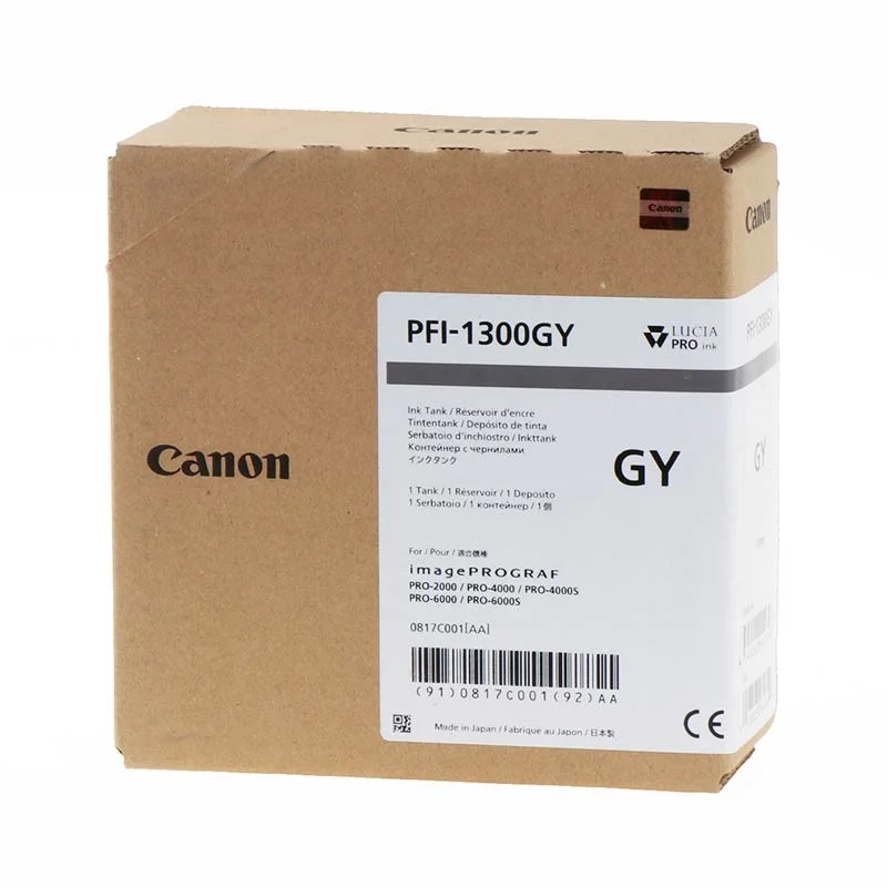CANON PFI-1300GY TINTEIRO ORIGINAL CINZENTO