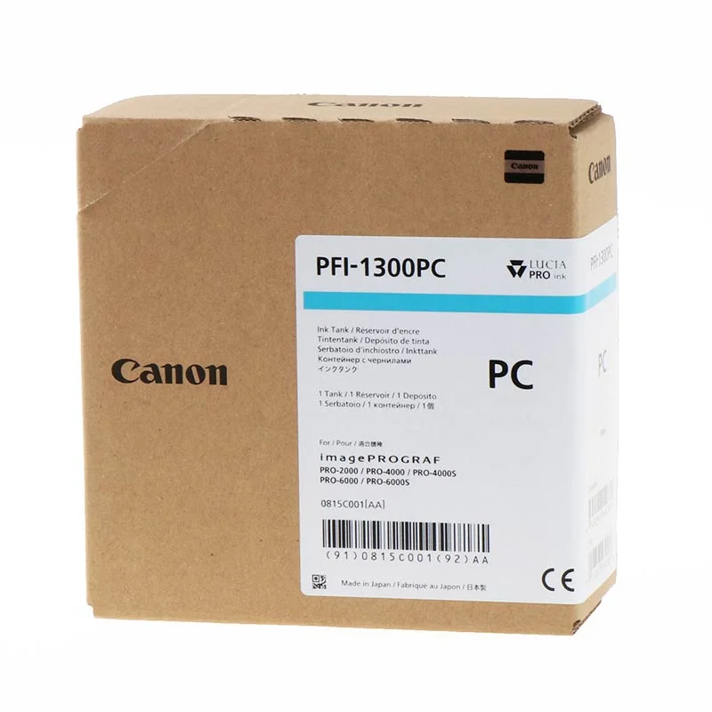 Canon Ink Cart. Pfi-1300 F?r Image Prograf Pro-2000, Pro-4000, Pro-4000s, Pro-6000s Photo Cyan (0815