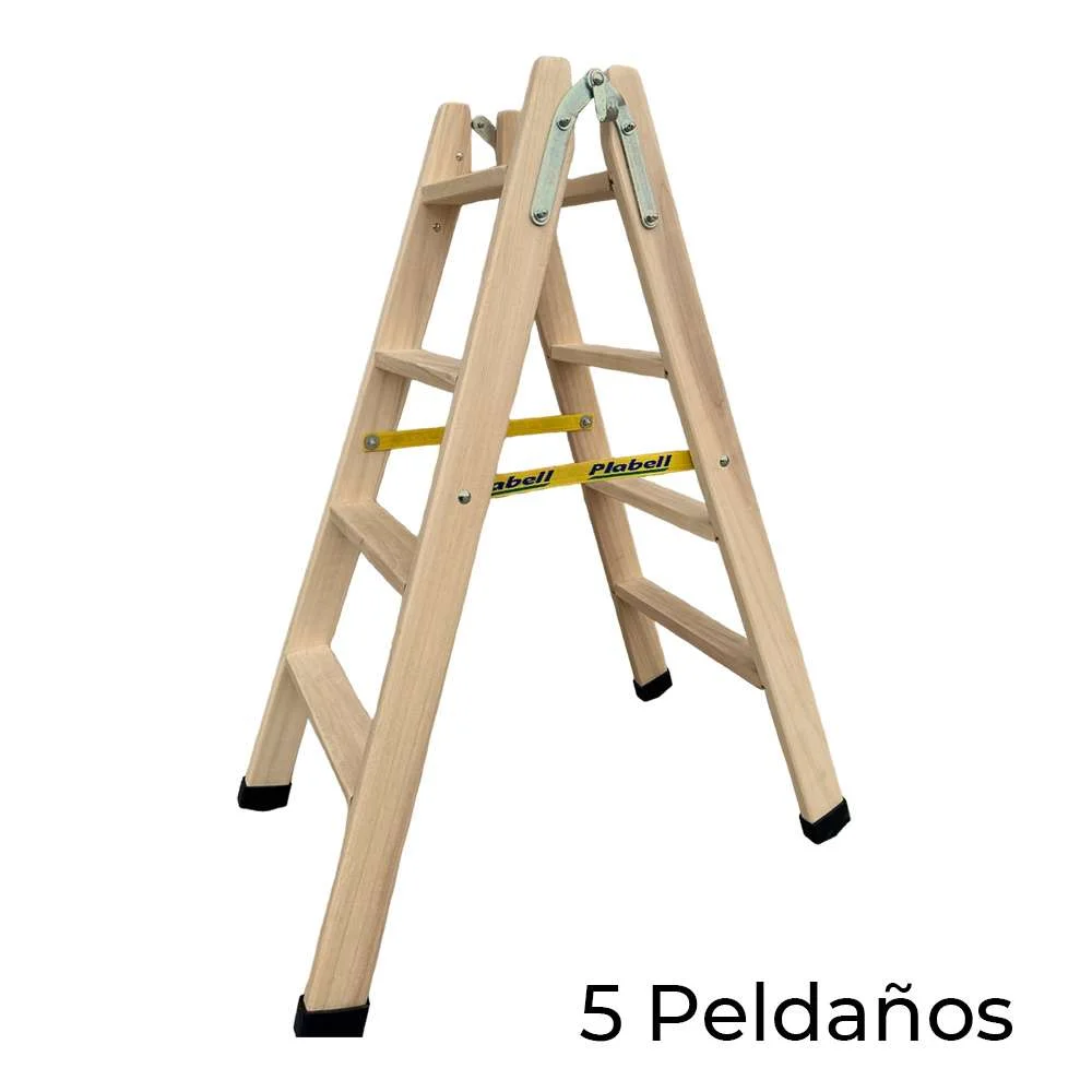 Escadote de Madeira Degraus Largos 139cm Altura B.