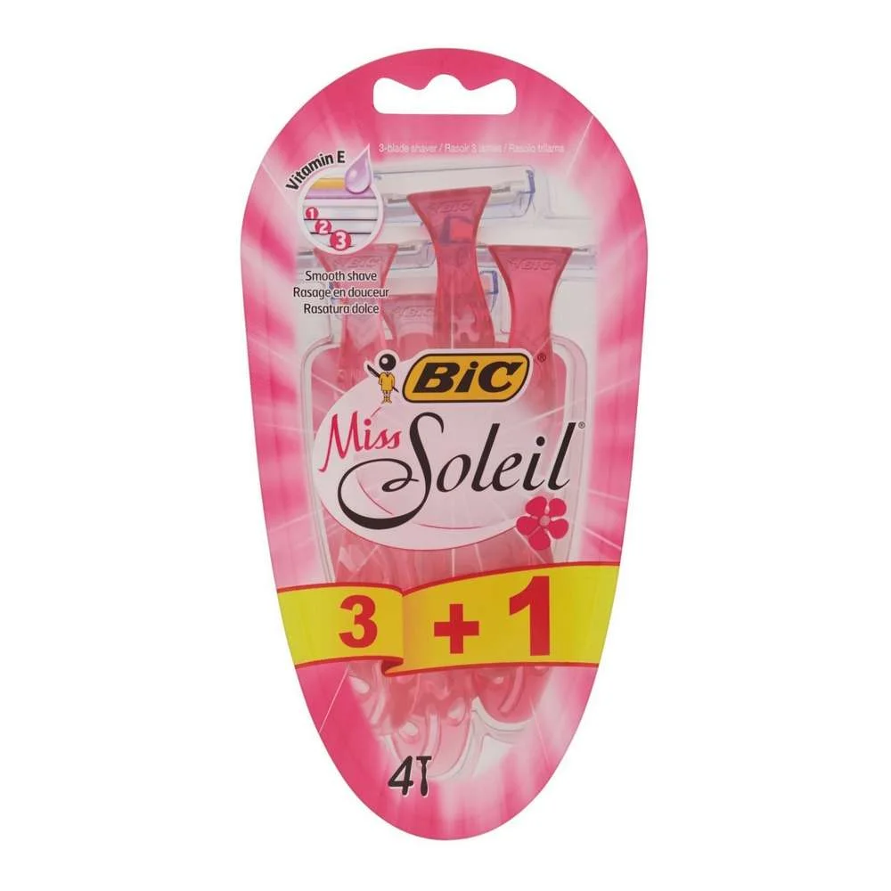 Máquina de Barbear Manual Bic Miss Soleil Mulher (4 Uds) 