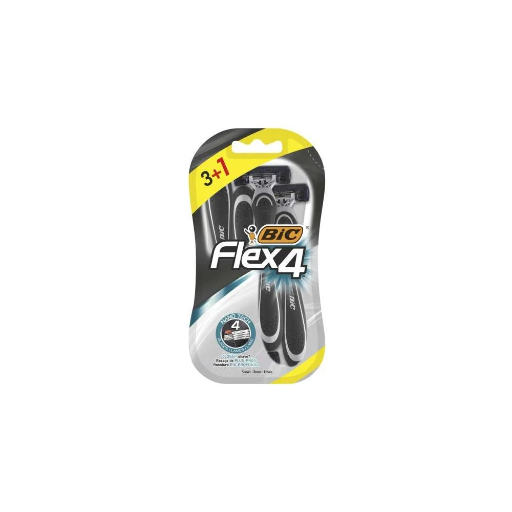 Máquina de Barbear Manual Bic Flex4 (4 uds)