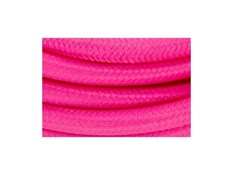 Susp.C/ Fio Textil E27 Liso Mate Ouro Rosa