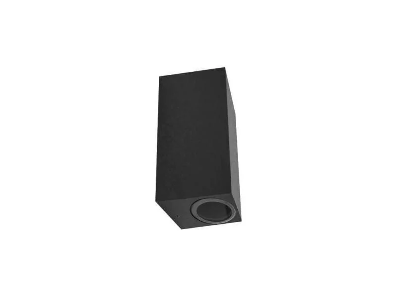 Aplique 2 X Gu10 Retangular Preto