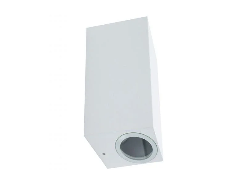 Aplique de Parede Retangular para 2x Lâmpadas Gu10 Branco