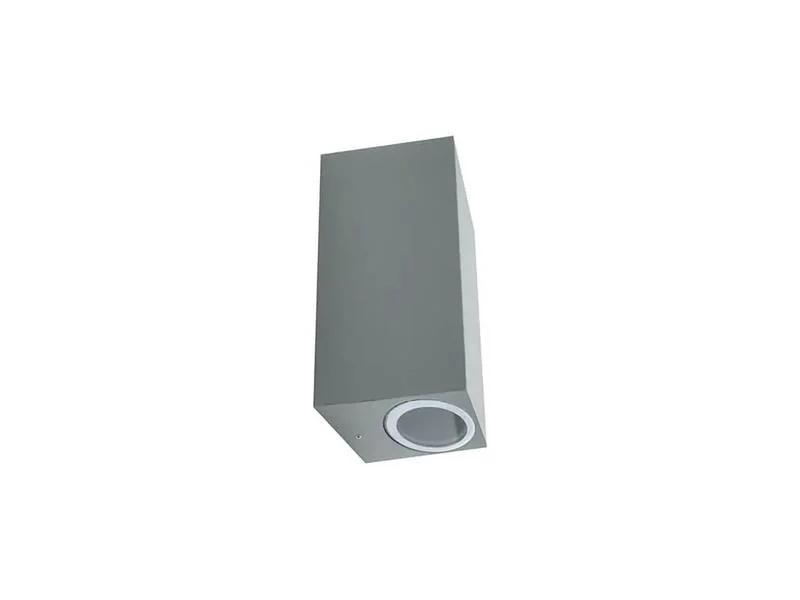 Aplique 2 X Gu10 Retangular Cinza