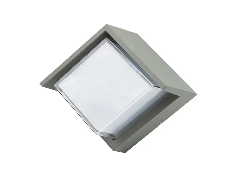 Aplique Led Redondo Parede Cinza/fosco 12w