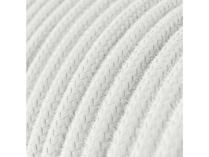 Susp.C/ Fio Textil E27 Liso Mate Branco