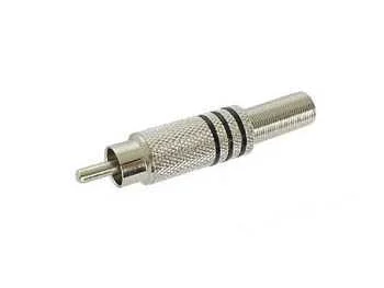 Rca Plug Male - Nickel - Black