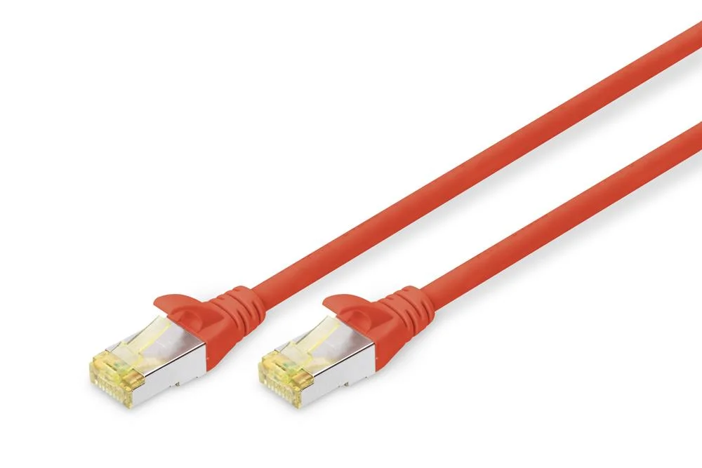 DIGITUS DK-1644-A-005/R CABO DE REDE VERMELHO 0,5.