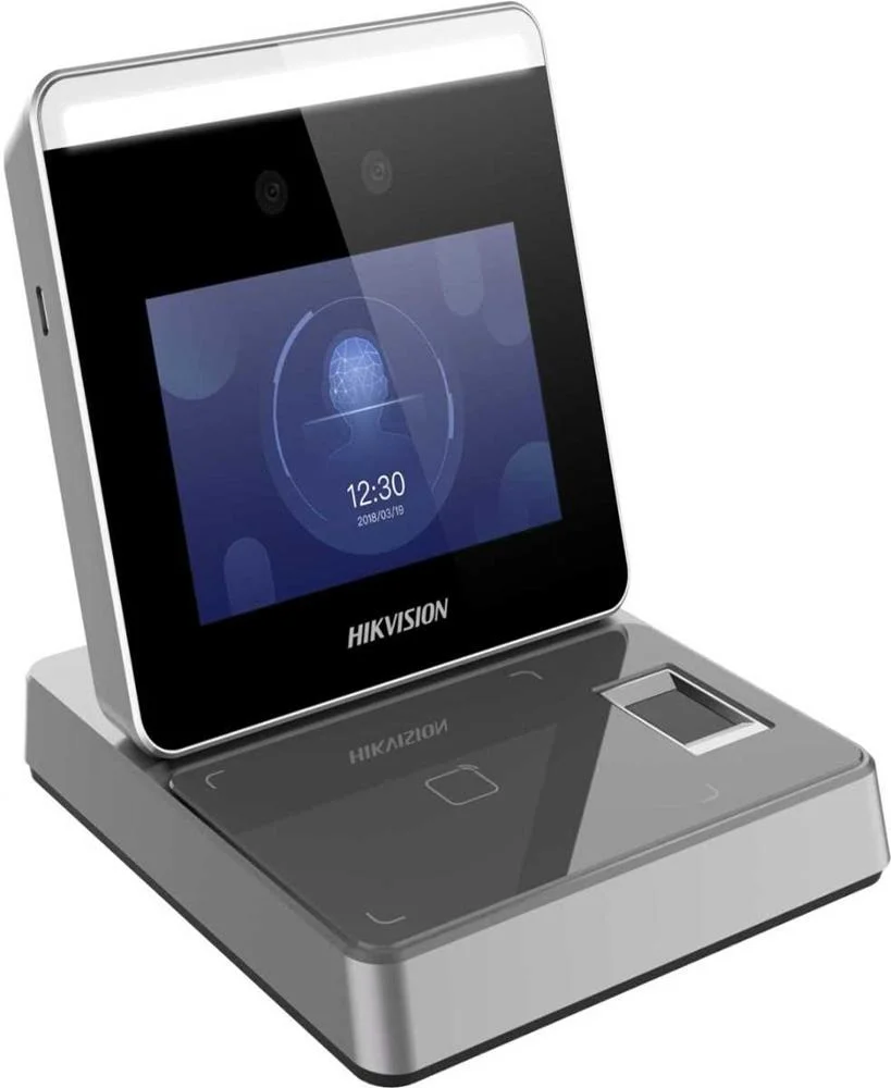 Leitor Biométrico Controlo de Acessos C/ Leitor de Cartões, Impressões Digitais e Rostos - Hikvision