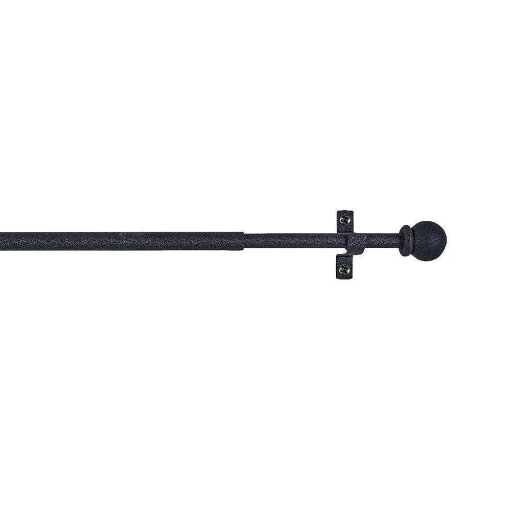 Varão para Cortinado Deco Esfera Preto 120-215cm .